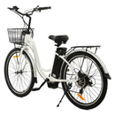 Ecotric 26inch Peacedove electric city bike with basket and rear rack - electricridesonly